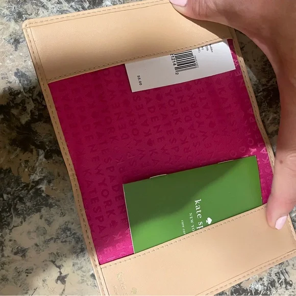 Kate Spade Black Textured Passport Cover - Picture 2 of 2